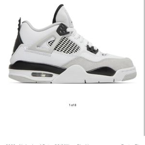 Air Jordan 4 retro gs 'military black' white/black-neutral grey size 5.5y